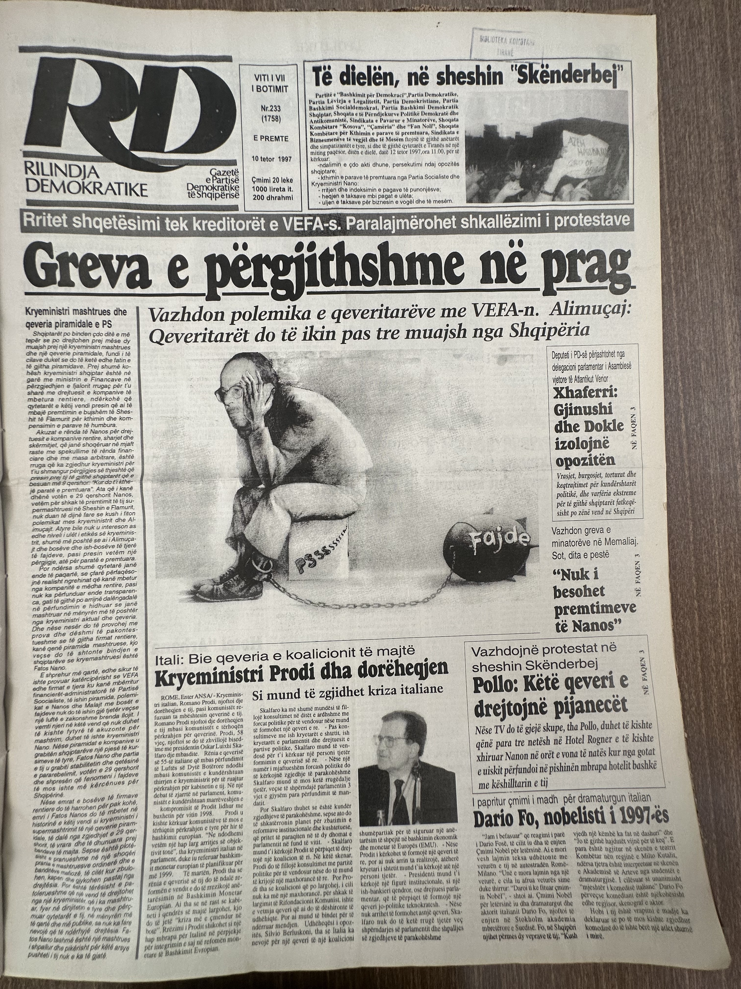 Rilindja Demokratike 1997-10-10